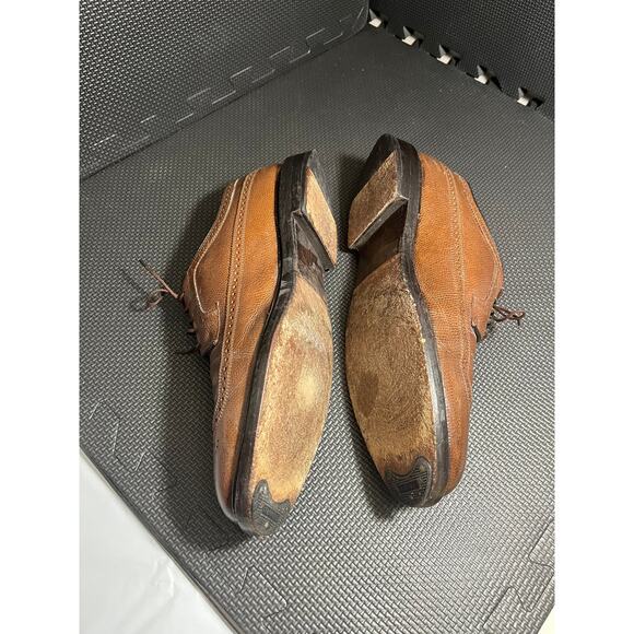 VTG FLORSHEIM IMPERIAL BROWN PEBBLED LEATHER WINGTIPS KENMOOR 11.5D - Picture 3 of 10